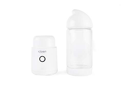 CLOEN Batidora Portátil Batidos y Smoothies | 4 Cuchillas 3D Titanio y Vaso de 400 ml o de 280ml | Potente Máquina de Mano Mezcladora de Frutas de 18000rpm | Recargable por USB Vitamer