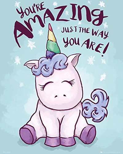 Close Up Póster Unicorn - Your Amazing Just The Way You Are (40cm x 50cm) + Embalaje para Regalo