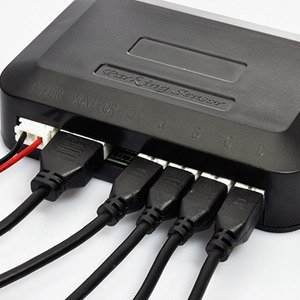 Cocar Coche Auto Vehículo Visual Reserva Radar Sistema con 4 Estacionamiento Sensores + Distancia Info Vídeo Salida + Sonido Advertencia (Negro Color)