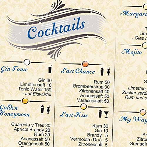 Cocktails Stimmungskompass (2018) - Welcher Cocktail soll es sein? Entscheiden Sie nach Stimmung, Anlass, Geschmack und Farbe: Mit Rezepten und Tipps zum Selbermachen (DINA4, laminiert)