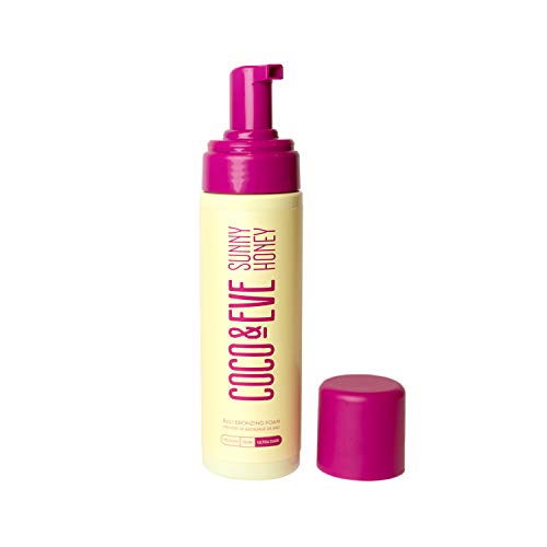 Coco & Eve Sunny Honey - Espuma autobronceadora de Bali - Anticelulitis y antienvejecimiento - Producto orgánico (Ultra Oscuro)