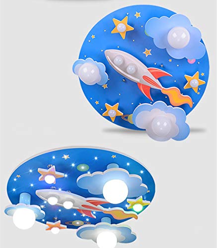 COCOL Lámpara de techo en el cuarto de niños universo estrellas habitación niños lámpara de techo con LED luz blanca entorno dormitorio para niños y niñas cartoon 610 * 610 * 190mm