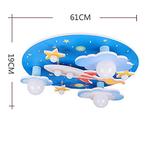 COCOL Lámpara de techo en el cuarto de niños universo estrellas habitación niños lámpara de techo con LED luz blanca entorno dormitorio para niños y niñas cartoon 610 * 610 * 190mm