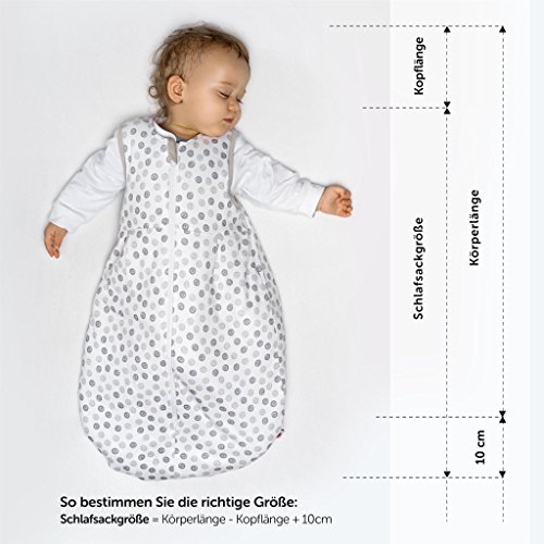 Coconette Circle Saco de dormir bebé todo el año - 2 Piezas: saco exterior forrado y saco interior de manga larga | para invierno y verano, 100% algodón - Talla: 0-3 meses (50/56)