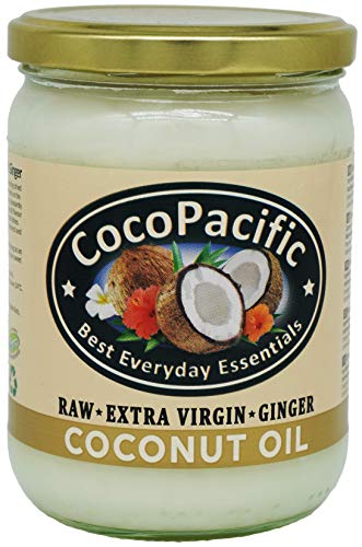 CocoPacific - Aceite de coco virgen crudo con jengibre, 500 ml
