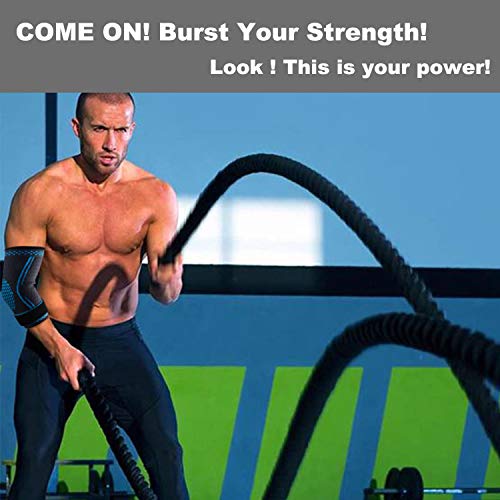 Codo deportivo Brace Manga de compresión Soporte para brazo Manga elástica con correa para golfista, Tenis, Levantamiento de pesas, Tendinitis, Artritis, Alivio del dolor, Recuperación/Tamaño S