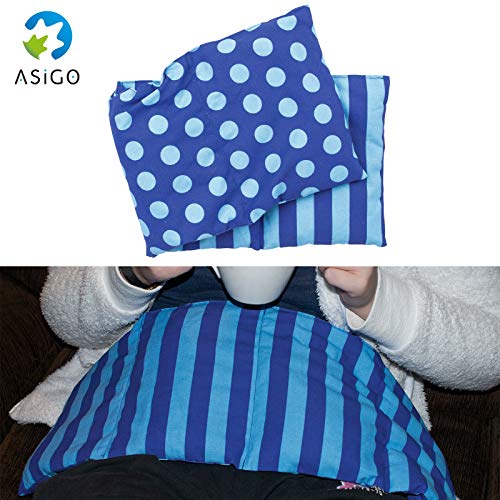 Cojín Almohada Térmico de Huesos de Cereza para Calentar en Microondas Horno Ideal para Golpes, Dolor de cabeza Esguinces Tendinitis Pies Hinchados Espalda Cuello Vientre Hombros y Cervicales 20x60 cm