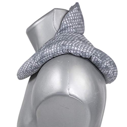 Cojín cervical de calor con cuello. Used look gris azulado. Almohada térmica con semillas de colza. Confortable saco térmico de semillas para la nuca