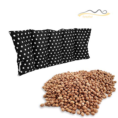 Cojín de huesos de cereza / Almohada relajante para el tratamiento térmico – Almohada para calentar en microondas (Resistente al calor) // 5 divisiones //disponible en 18 colores (negro)