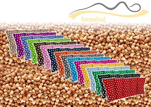 Cojín de huesos de cereza / Almohada relajante para el tratamiento térmico – Almohada para calentar en microondas (Resistente al calor) // 5 divisiones //disponible en 18 colores (negro)