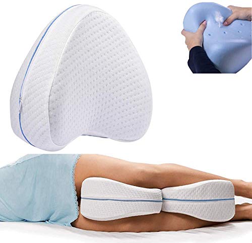 Cojín para Rodilla, Almohada de piernas, cojín para Las piernas de Espuma transpirable con efecto memoria, almohadas para Piernas para Dolor en la Pierna, Embarazo y Dolor en Las articulaciones