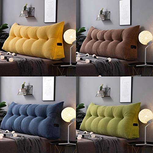 Cojines cabecero,Cojín De Lectura Doble Triángulo de noche Cojín diván del respaldo Sofá cama cojín grande triangular de poliéster almohada desmontable tatami lectura del respaldo del amortiguador ,Al
