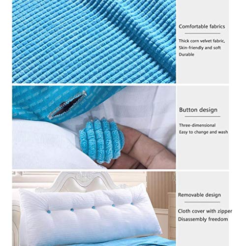 Cojines cabecero,Cojín De Lectura Doble Triángulo de noche Cojín diván del respaldo Sofá cama cojín grande triangular de poliéster almohada desmontable tatami lectura del respaldo del amortiguador ,Al