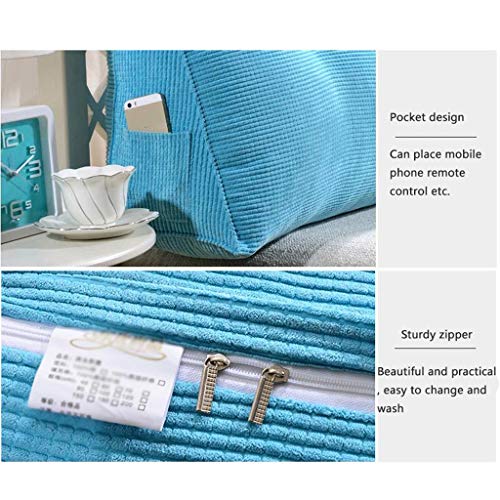 Cojines cabecero,Cojín De Lectura Doble Triángulo de noche Cojín diván del respaldo Sofá cama cojín grande triangular de poliéster almohada desmontable tatami lectura del respaldo del amortiguador ,Al