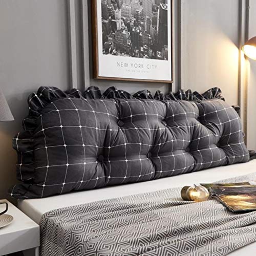 Cojines cabecero,Cojín De Lectura Lectura triangular Almohada Rodillo grande Cabecera Respaldo Soporte Posicionamiento de la almohadilla por día cama litera con cubierta removible ,Almohada de Lectura