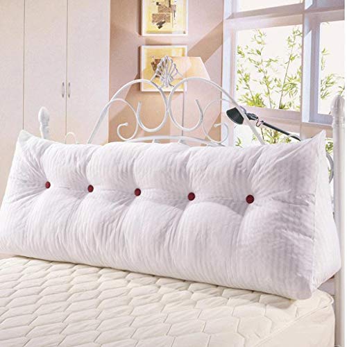 Cojines cabecero,Cojín De Lectura Lectura triangular Almohada Rodillo grande Cabecera Respaldo Soporte Posicionamiento de la almohadilla por día cama litera con cubierta removible, Lectura Relajante ,