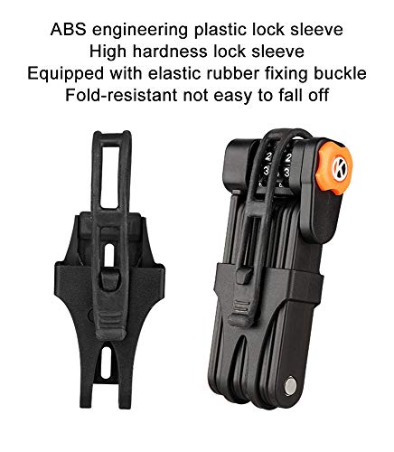 COKECO Cerradura De Bicicleta Plegable, Contraseña De Bicicleta Antirrobo Cerradura Bicicleta Plegable Bicicleta Eléctrica Motocicleta Portátil Anti-cizalla Bloqueo De Articulación Equipo