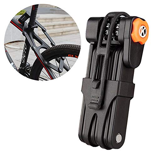COKECO Cerradura De Bicicleta Plegable, Contraseña De Bicicleta Antirrobo Cerradura Bicicleta Plegable Bicicleta Eléctrica Motocicleta Portátil Anti-cizalla Bloqueo De Articulación Equipo