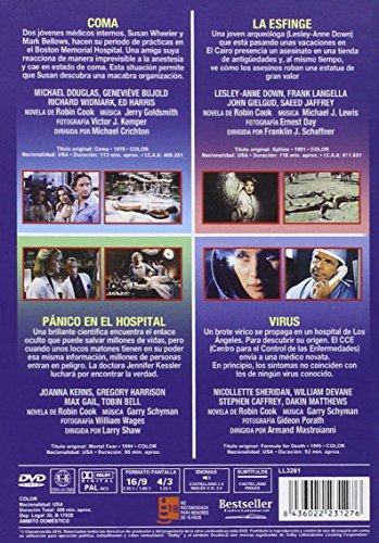 Colección Robin Cook: Coma + La Esfinge (Sphinx) + Pánico en el Hospital (Mortal Fear) + Virus (Formula for Death) [DVD]