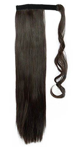 Coleta Postiza Coletero [ Sostenido Wrap Around ] Clips Antideslizante Ofrecido 26"/66CM - Lisa