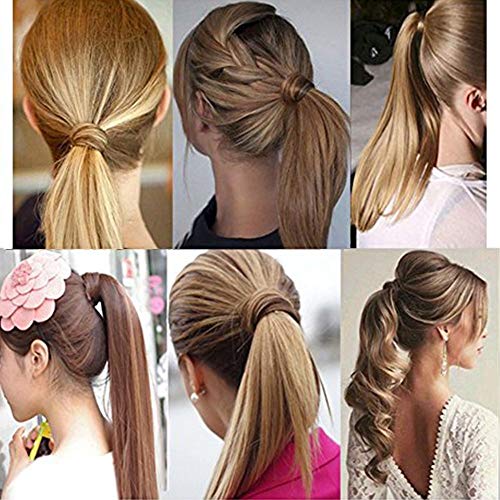 Coletas Postizas Largas Pelo Extensiones de Pelo 26"/66CM [ Sostenido Wrap Around ] Clips Antideslizante Ofrecido - Lisa