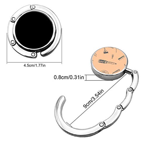 Colgador de herramientas de peluquería retro para mujeres y mujeres, diseño único plegable de sección de almacenamiento, gancho para mesa