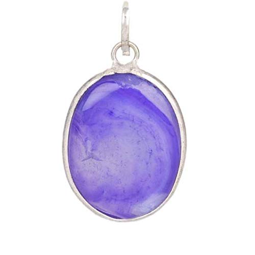 Colgante de ónix natural Glamorous Trendy 26 Ct 30 mm Colgante de plata de ley 925 Onyx azul AL-442