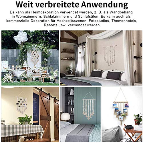 Colgar Fotos Pantalla, Madera Colgar Marcos de Pantalla de Fotos, con 25 Clips de Madera, Adecuado para Almacenar Fotos y Decoraciones Paredes