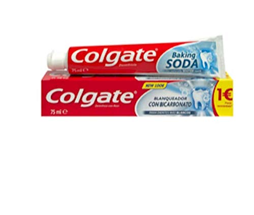 Colgate Dentífrico Blanqueador con Bicarbonato - 4 Paquetes de 1 Unidad