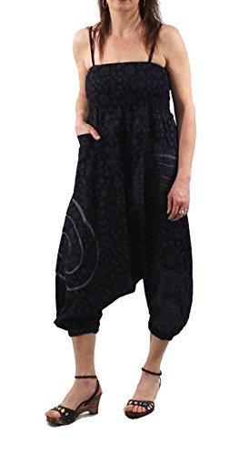 Coline Peto de algodón Sarouel Estampado (Negro, S/M)