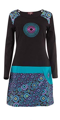 Coline Vestido Corto Burbujas (Negro, S)