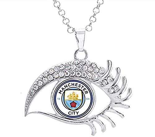 Collar 16Mm Inter Liverpool Madrid Juventus FC Barcelona Equipo Foto Botón A Presión De Cristal Collar con Forma De Cristal Blanco