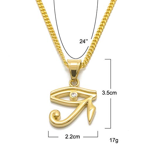 Collar Colgante Hombres Mujeres Joyas Hiphop Estilo Acero Inoxidable Color Dorado Colgante Collar Cadena 35X22Cm