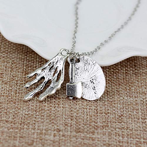 Collar Colgante Joyería Collar De Estilo Punk Hacha Cráneo Cabeza Carta Talla Colgante Hombres Personalidad Creativa Joyería