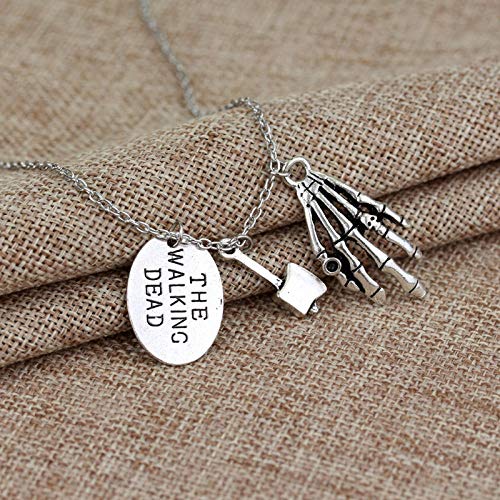 Collar Colgante Joyería Collar De Estilo Punk Hacha Cráneo Cabeza Carta Talla Colgante Hombres Personalidad Creativa Joyería