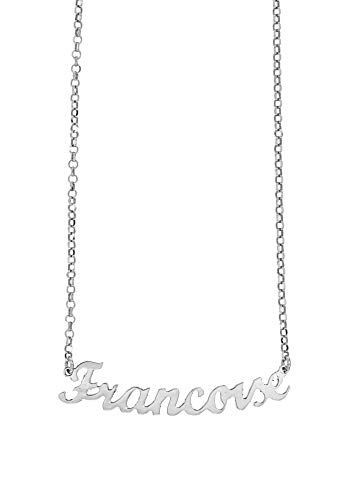 Collar con nombre francés de plata 925.