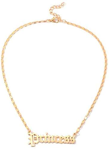 Collar de Letras Vintage Collar de Cadena de Oro Mujeres Novias Ángel Dama de Honor Regalo Nombre Collar joyería Femenina