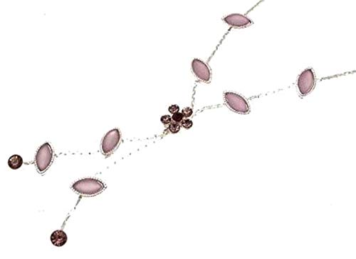 Collar de moda y Juego de pendientes de diseño de color de malva del grano IAS220