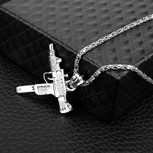 Collar Moda Colgante Collar Hombres Hip Hop Joyas Estilo del Ejército Hombres Hombres Collares Gótico Plateado