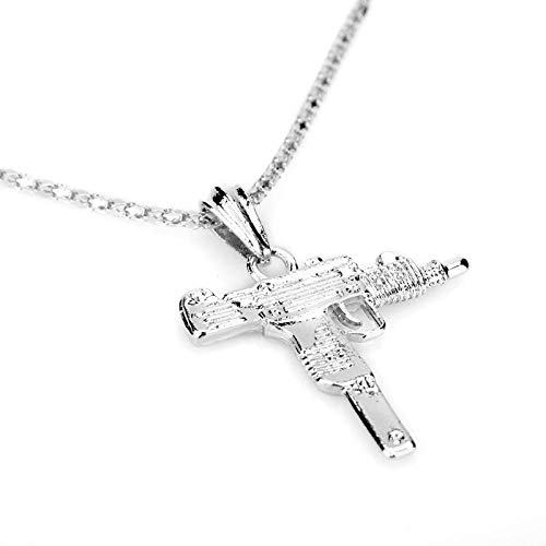 Collar Moda Colgante Collar Hombres Hip Hop Joyas Estilo del Ejército Hombres Hombres Collares Gótico Plateado