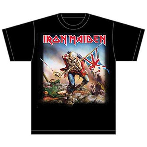 Collectors Mine - Camiseta de Iron Maiden con cuello redondo de manga corta para hombre, color negro, talla XXL