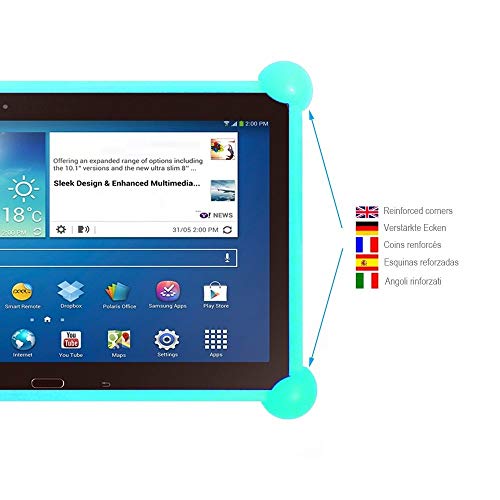 Color Dreams Funda Tablet Silicona Universal Compatible con Cualquier Tablet de Cualquier tamaño como 7", 8", 9", 9.7", 10.1 Azul