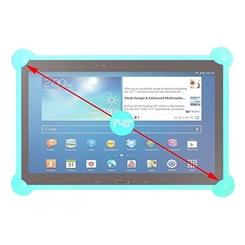 Color Dreams Funda Tablet Silicona Universal Compatible con Cualquier Tablet de Cualquier tamaño como 7", 8", 9", 9.7", 10.1 Azul
