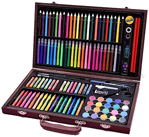 Colorear materiales de arte Conjunto de Arte en Dibujo Y Pintura Más Caso portátil en un compacto sistema de la pluma y Juntas Doodle del garabato (Color: Natural, Tamaño: Tamaño libre), Tamaño: tamañ