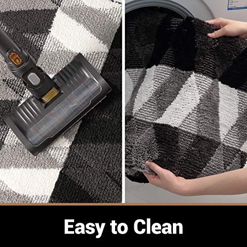 Color&Geometry Felpudo de Entrada, 50 x 80 cm Interior Alfombra de Baño Antideslizante, Lavable a Máquina, Suave, Duradero Tapete para Puerta para Sala de Estar, Pasillo, Patio, Gris