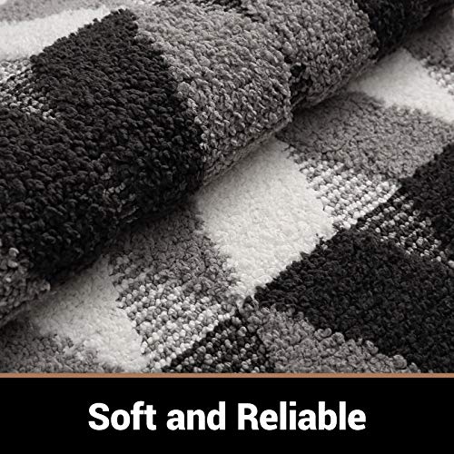 Color&Geometry Felpudo de Entrada, 50 x 80 cm Interior Alfombra de Baño Antideslizante, Lavable a Máquina, Suave, Duradero Tapete para Puerta para Sala de Estar, Pasillo, Patio, Gris