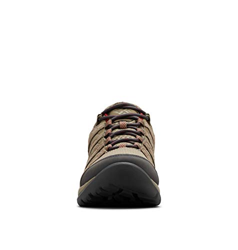 Columbia Redmond V2, Zapatillas de Senderismo Impermeables para Mujer, Marrón, Rojo (Pebble, Beet), 39 EU