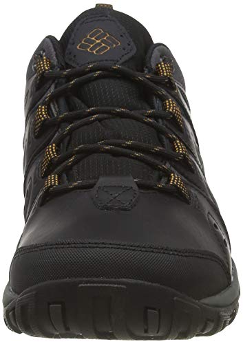Columbia Woodburn II, Zapatilla Multideporte Hombres, Black (Black, Goldenrod 010), 42.5 EU