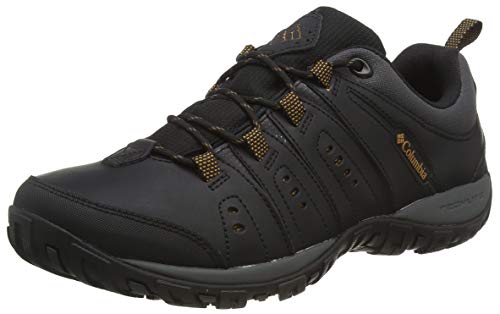 Columbia Woodburn II, Zapatilla Multideporte Hombres, Black (Black, Goldenrod 010), 42.5 EU