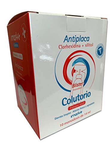 Colutorio enjuague bucal monodosis para viaje (Clorhexidina y Xilitol)